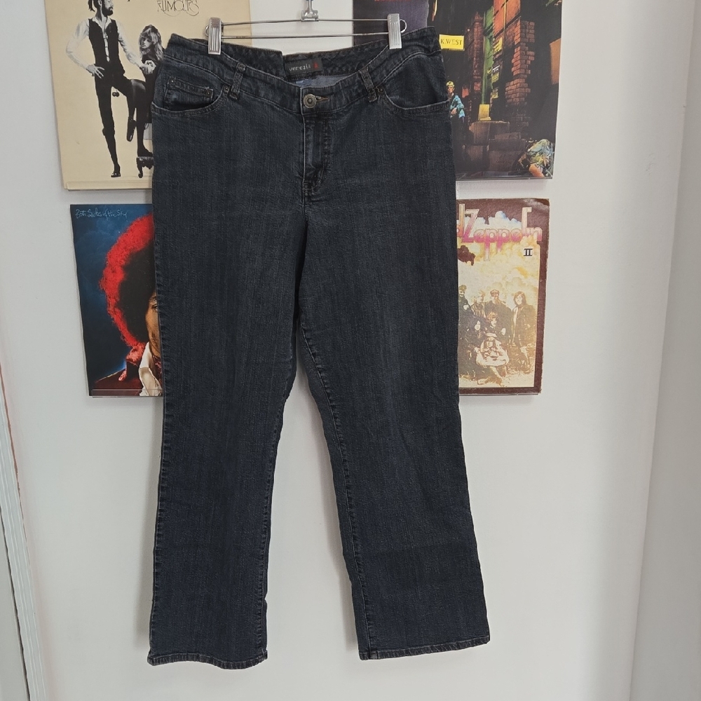 Venezia Women's Plus Size Black Boot-Cut Jeans